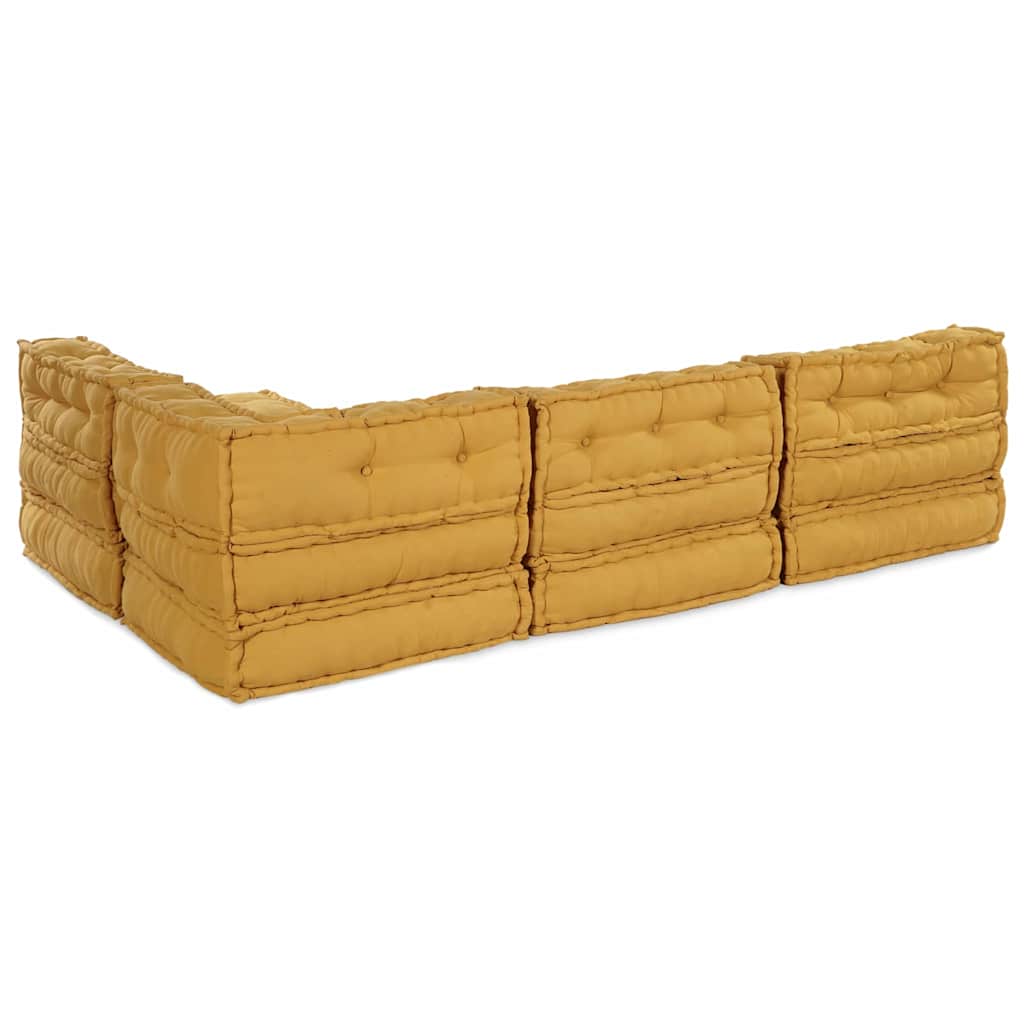 Modulssofa Enhed 4 pcs Gul Stof