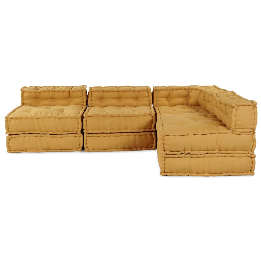 Modulssofa Enhed 4 pcs Gul Stof
