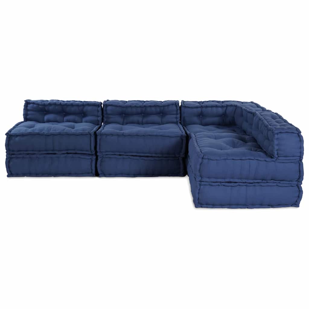 Modulssofa Enhed 4 pcs Indigo Stof
