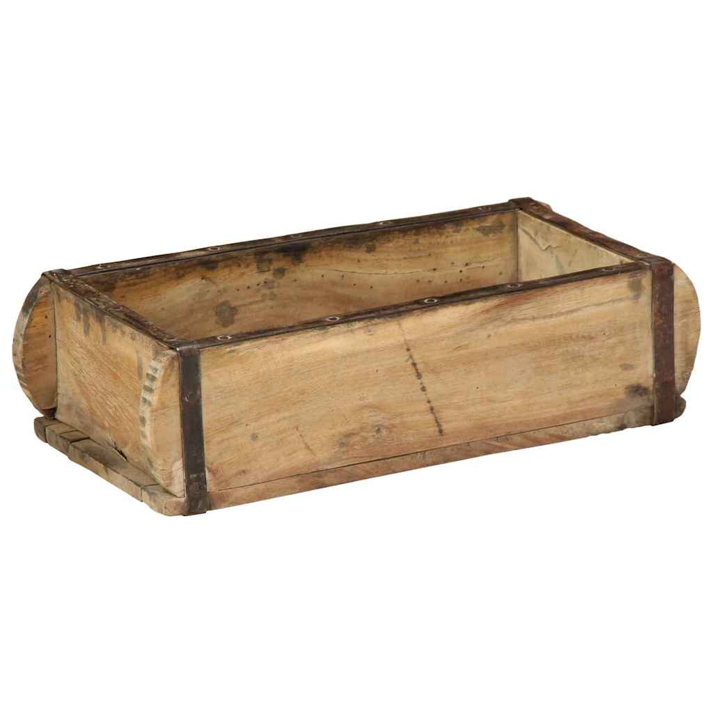 Bakke 4 stk. Brun 30 x 15 x 9 cm Solid genbrugs træ