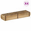 Bakke 4 pcs Brun 57 x 15 x 9 cm Solid genbrugs træ