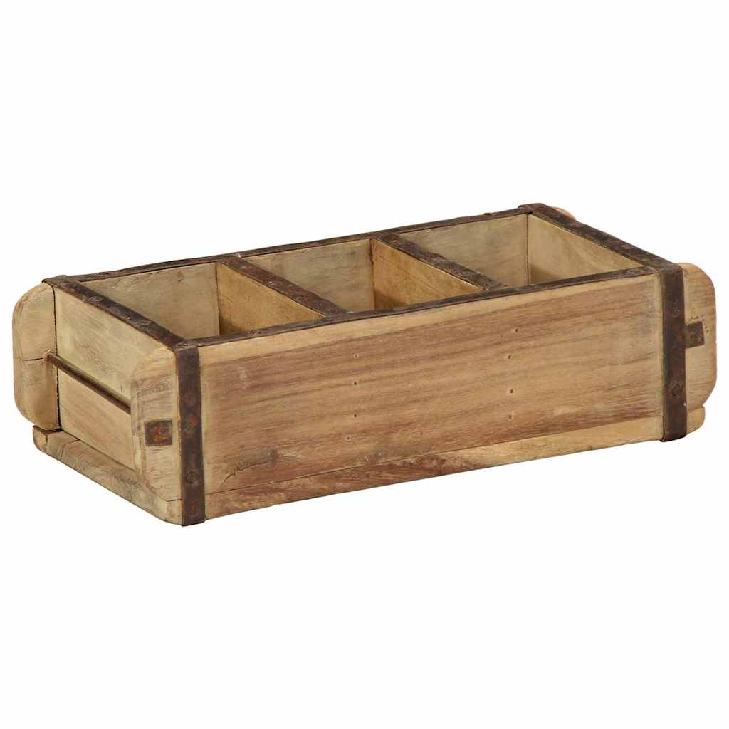 Bakke 4 pcs Brun 30 x 14 x 9 cm Solid genbrugs træ