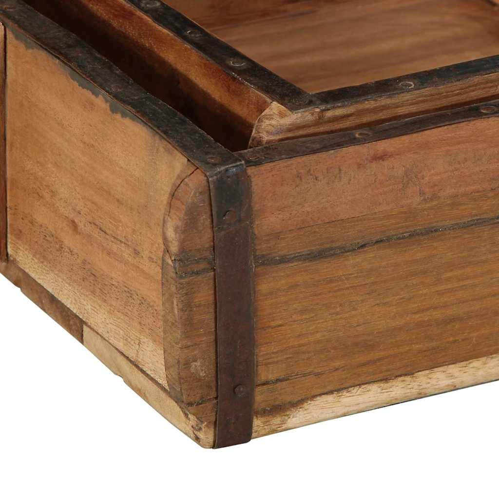 Bakke 2 pcs Brun 29 x 31 x 10 cm Solid genbrugs træ