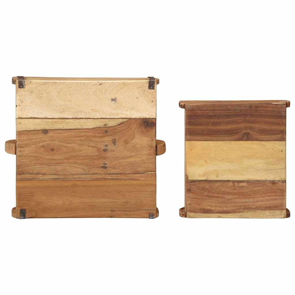 Bakke 2 pcs Brun 29 x 31 x 10 cm Solid genbrugs træ