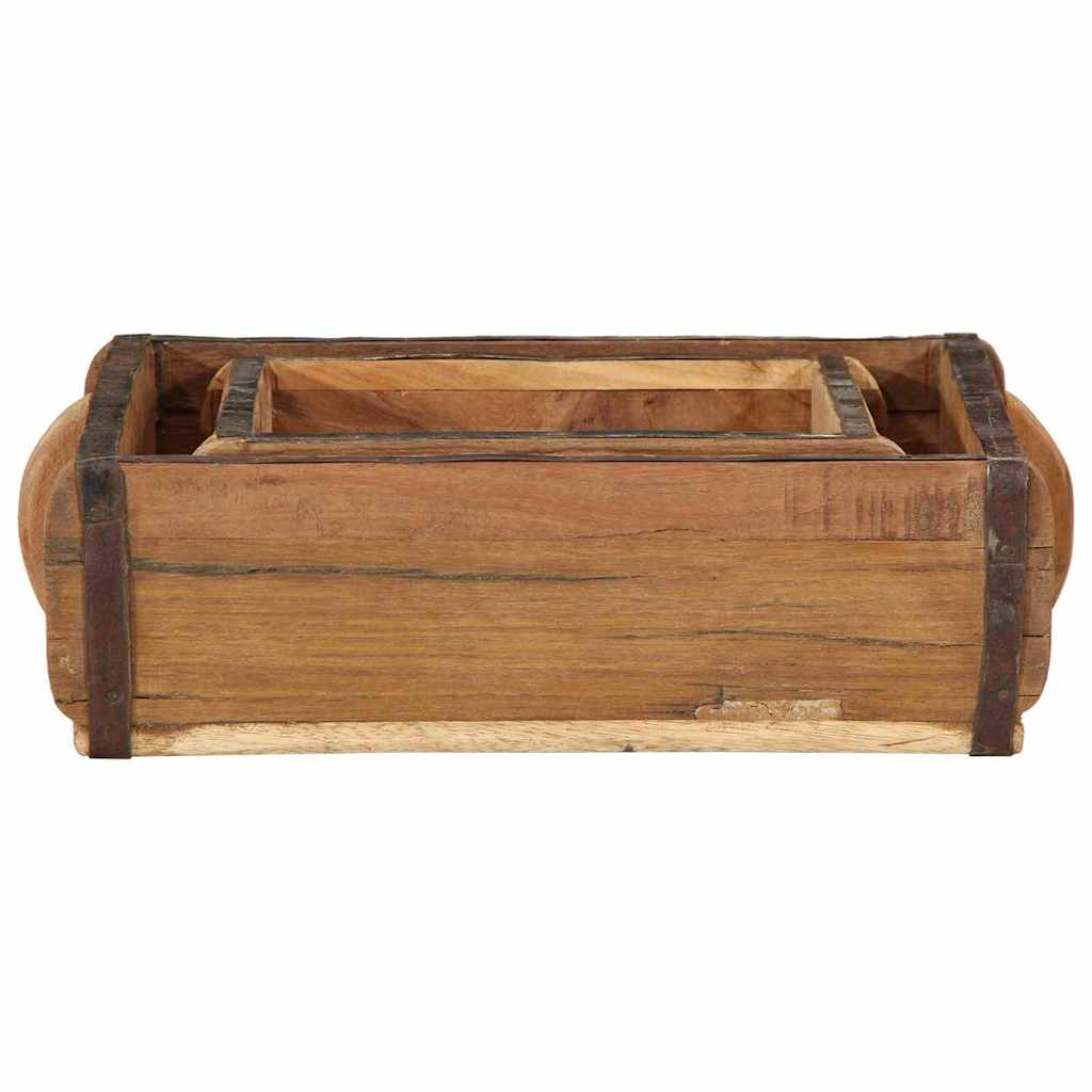 Bakke 2 pcs Brun 29 x 31 x 10 cm Solid genbrugs træ