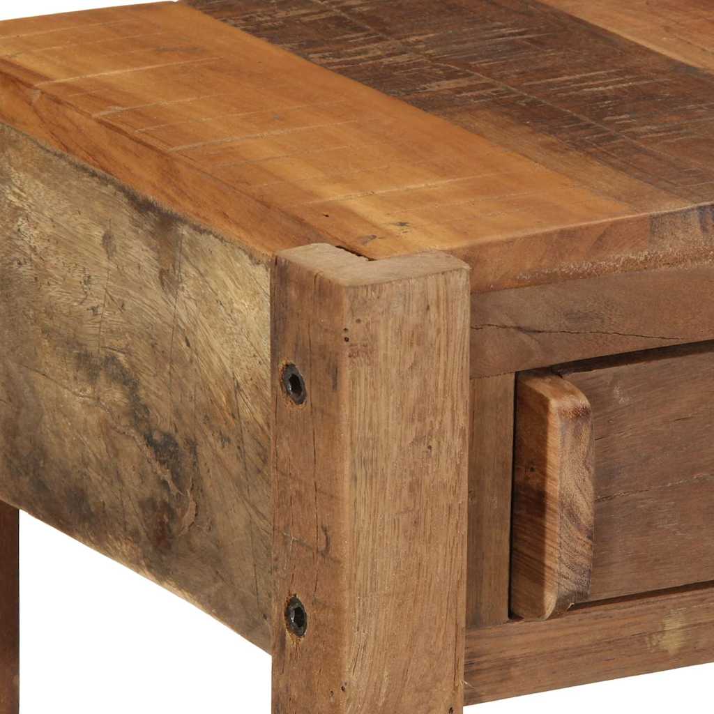 Konsolbord med skuffe Brun 107 x 33 x 76 cm Solid genbrugs træ