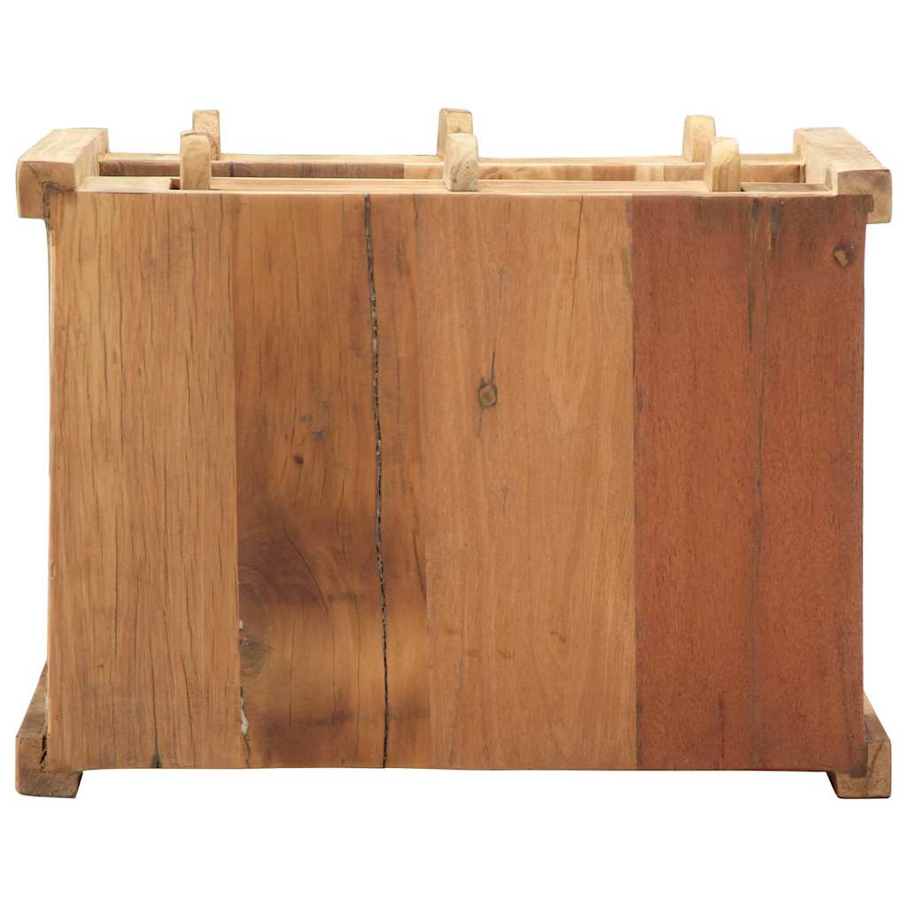 Endebord med skuffe Brun 43 x 32 x 46 cm Solid genbrugs træ