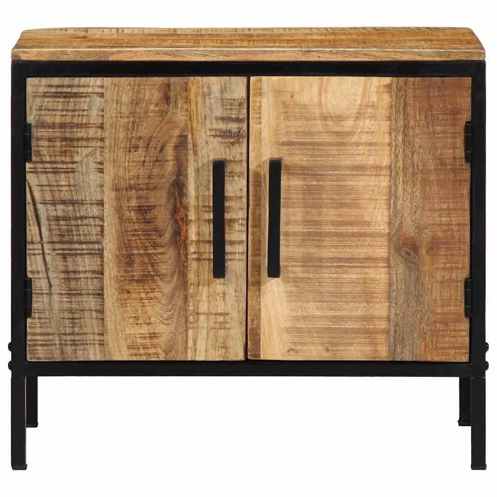Natskab 2 pcs Brun og sort 50 x 30 x 45 cm Massivt mangotræ