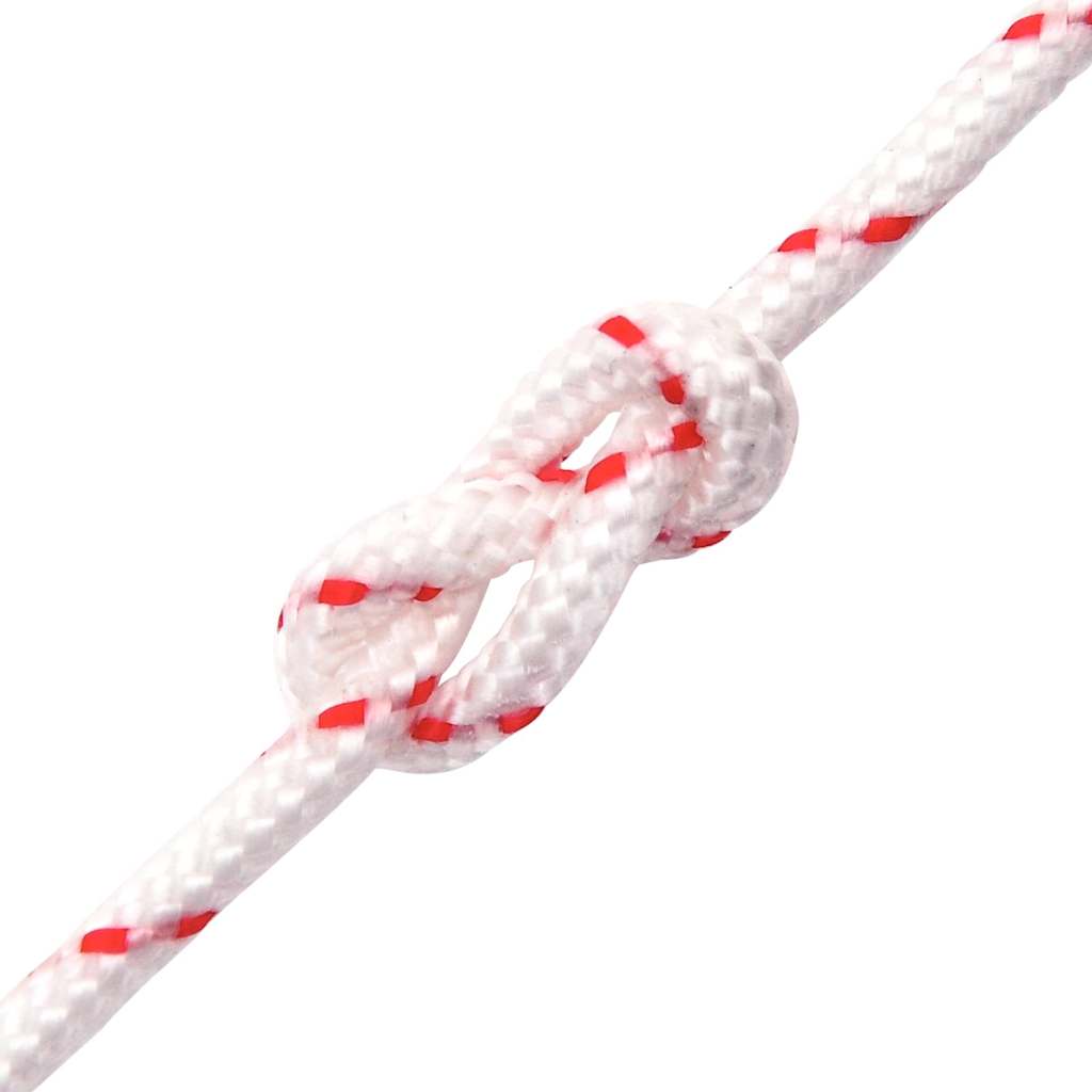 startsnor Ø4 mm 10 m nylon hvid og rød