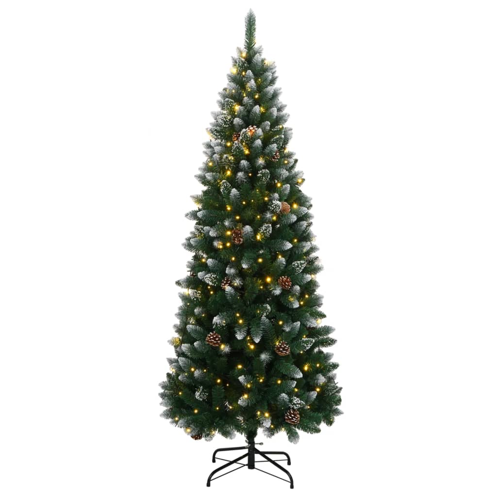 kunstigt juletræ med 300 LED-lys 180 cm