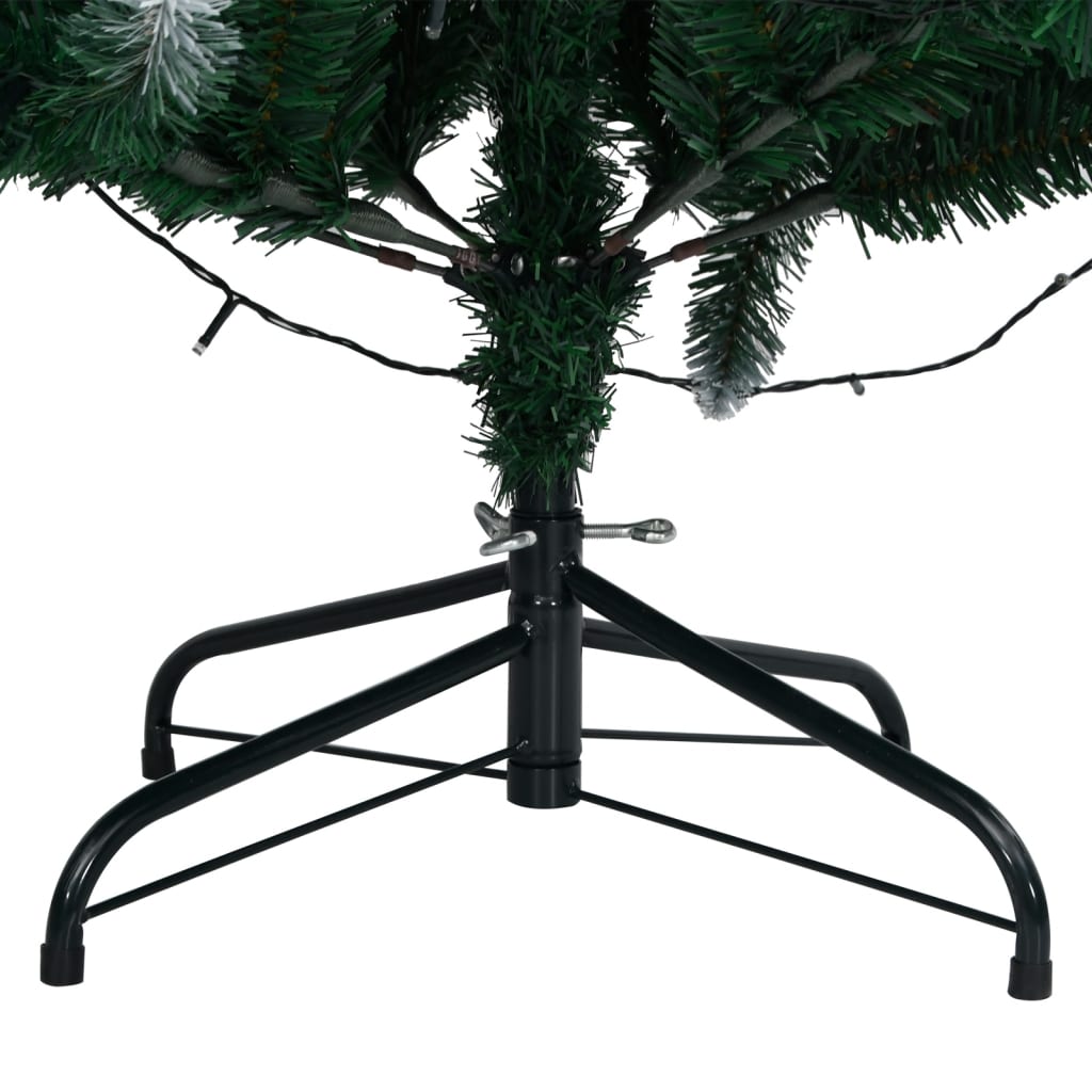 kunstigt juletræ med 300 LED-lys 210 cm