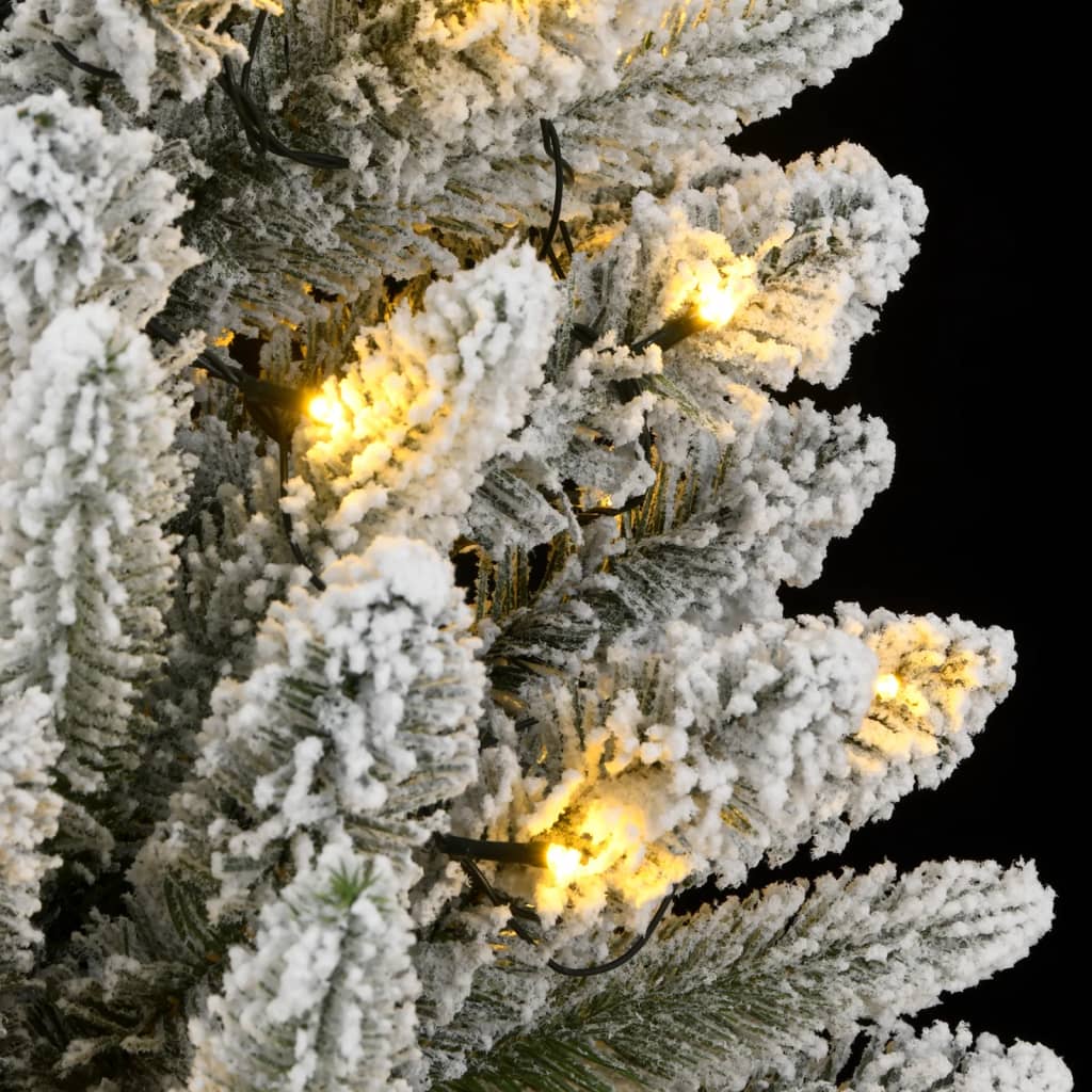 kunstigt juletræ med 300 LED'er og sne 180 cm