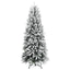 kunstigt juletræ med 300 LED'er og sne 210 cm