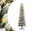 kunstigt juletræ med sne og 150 LED'er 120 cm