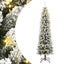 kunstigt juletræ med 300 LED'er og sne 210 cm