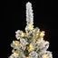 kunstigt juletræ med 300 LED'er og sne 210 cm