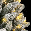 kunstigt juletræ med 300 LED'er og sne 240 cm