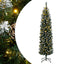 kunstigt smalt juletræ med 300 LED-lys 210 cm