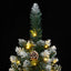 kunstigt smalt juletræ med 300 LED-lys 210 cm