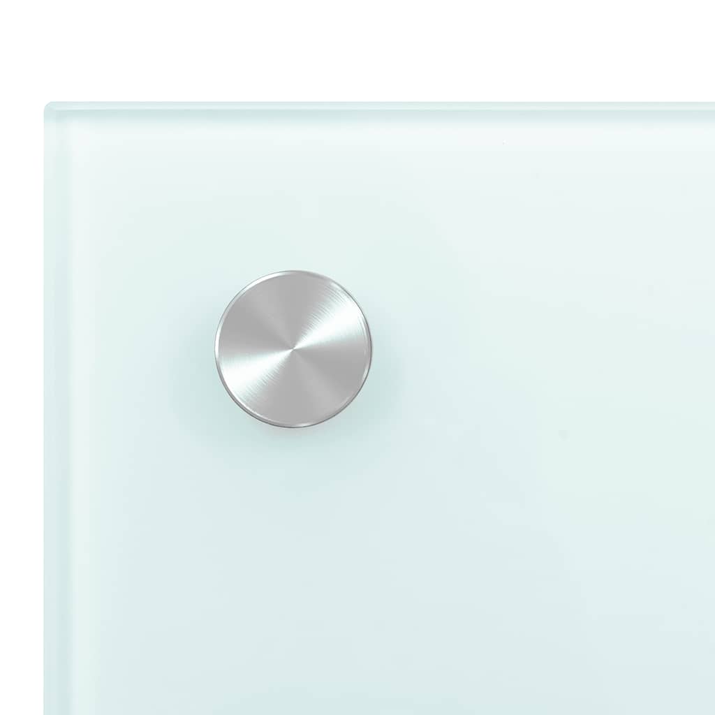 stænkplader 2 stk. 70x50 cm hærdet glas hvid