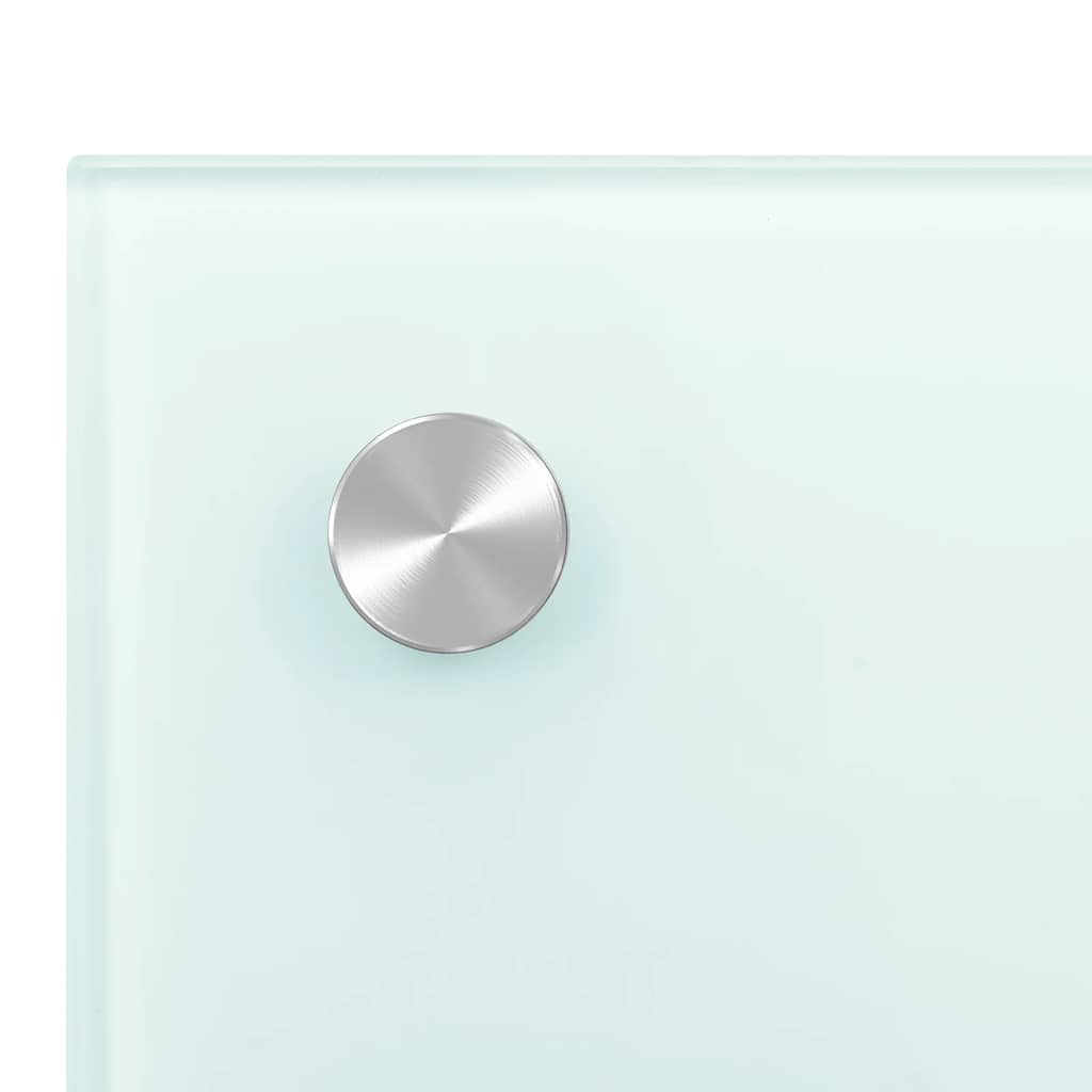 stænkplader 2 stk. 80x50 cm hærdet glas hvid