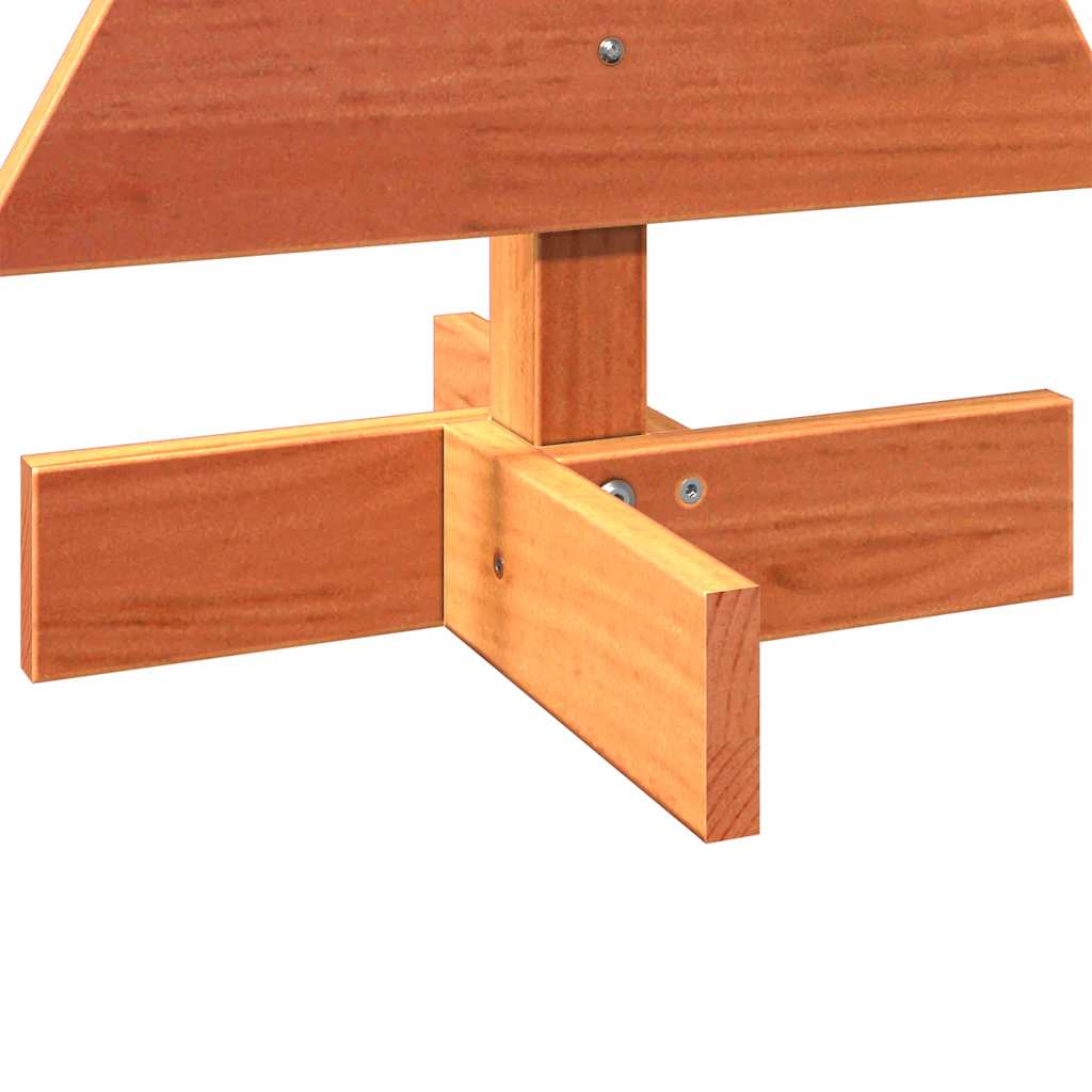 dekorativt juletræ 60 cm massivt fyrretræ gyldenbrun