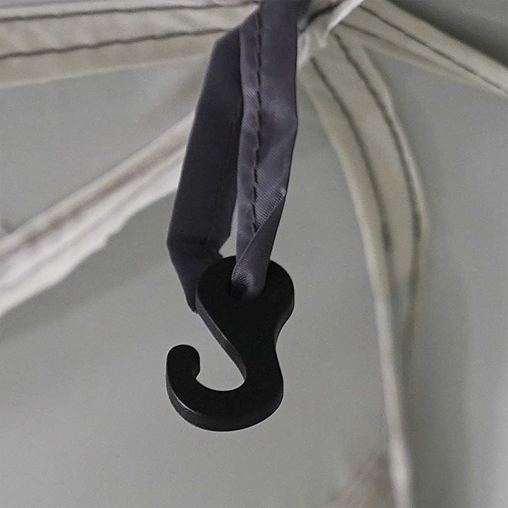pooltelt med aftagelig flue og netvægge 690x690 cm grå