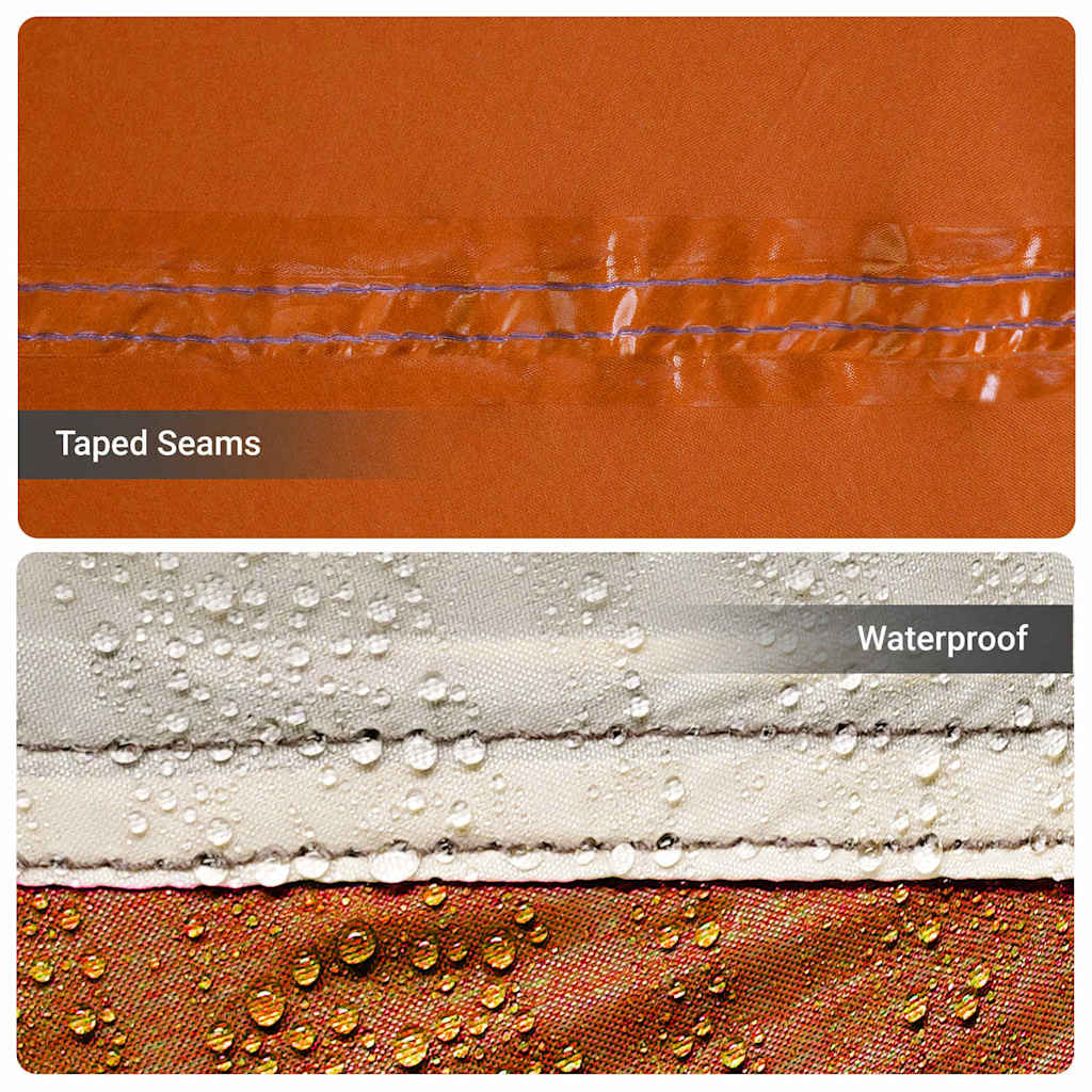 Familietelt med tag Grå og orange 721 x 335 x 212 cm