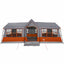 Familietelt Grå og orange 622 x 295 x 238 cm Polyester og Stål