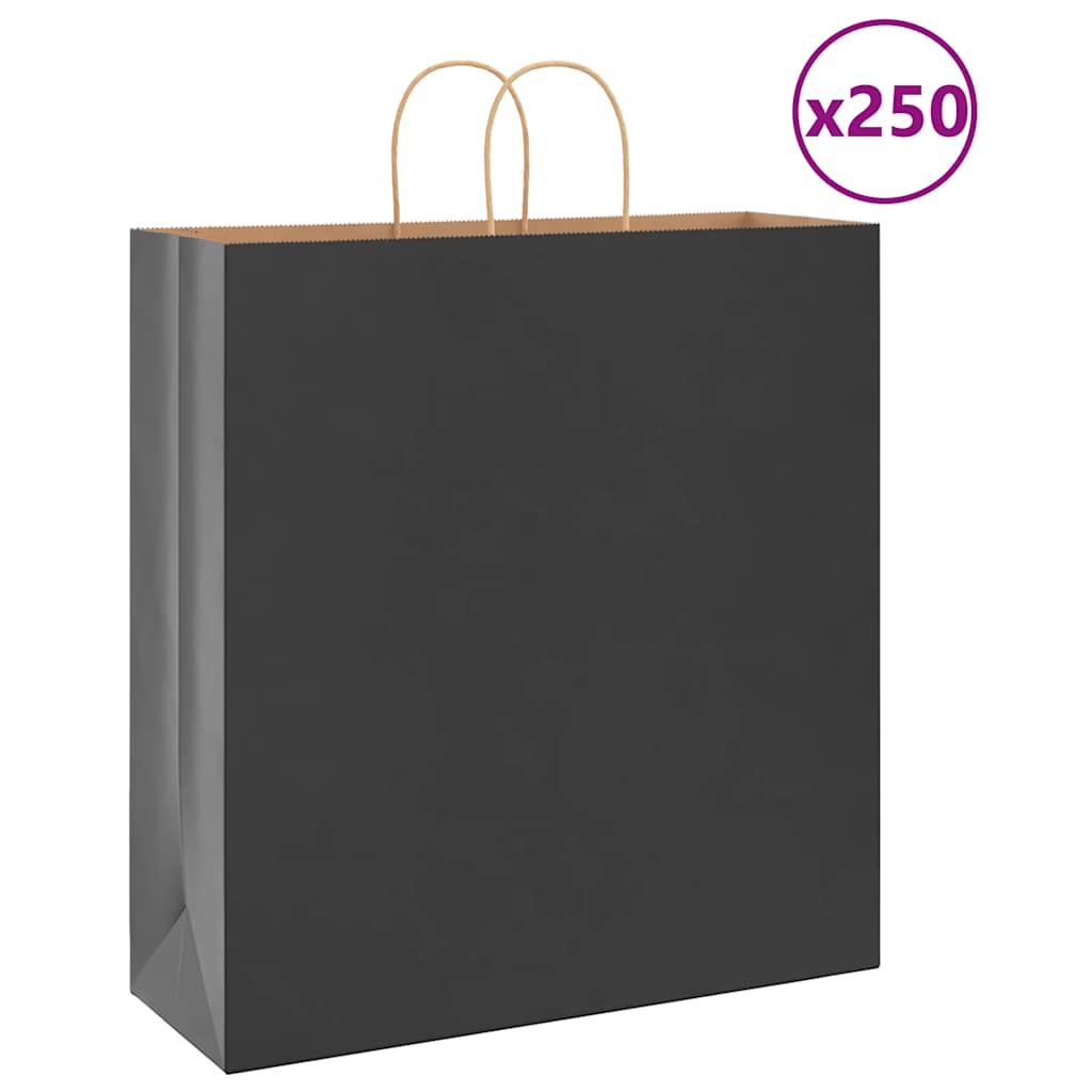 papirposer 250 stk. med håndtag 45x17x48 cm sort billede