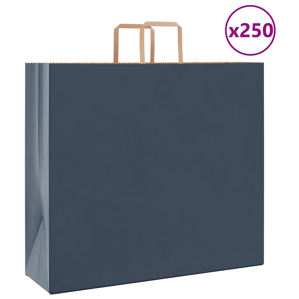 papirposer 250 stk. med håndtag 54x15x49 cm blå billede