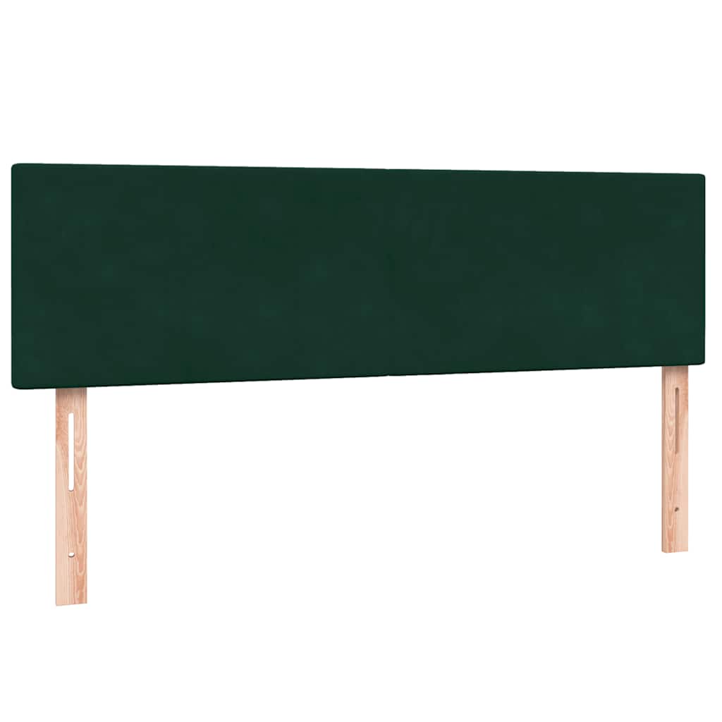 kontinentalseng med madras 160x220 cm fløjl mørkegrøn