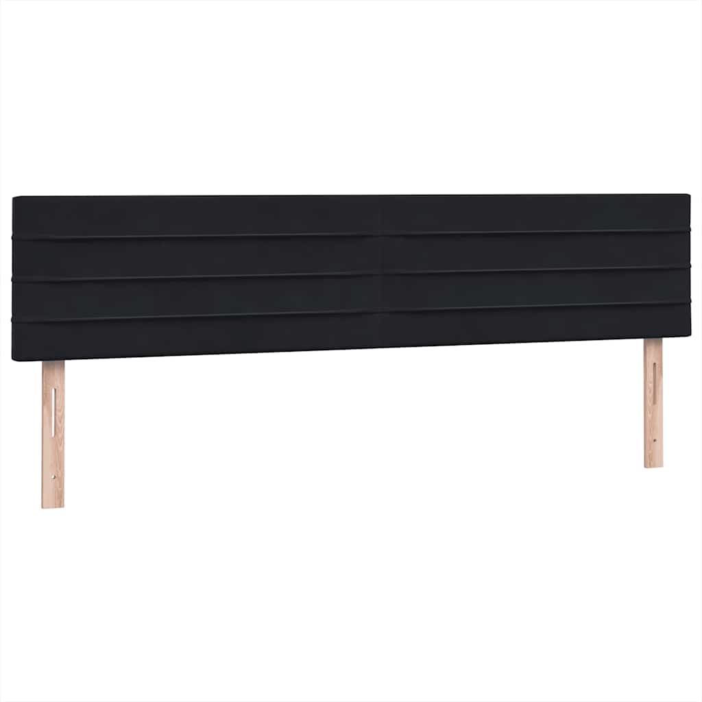 kontinentalseng med madras 200x220 cm fløjl sort