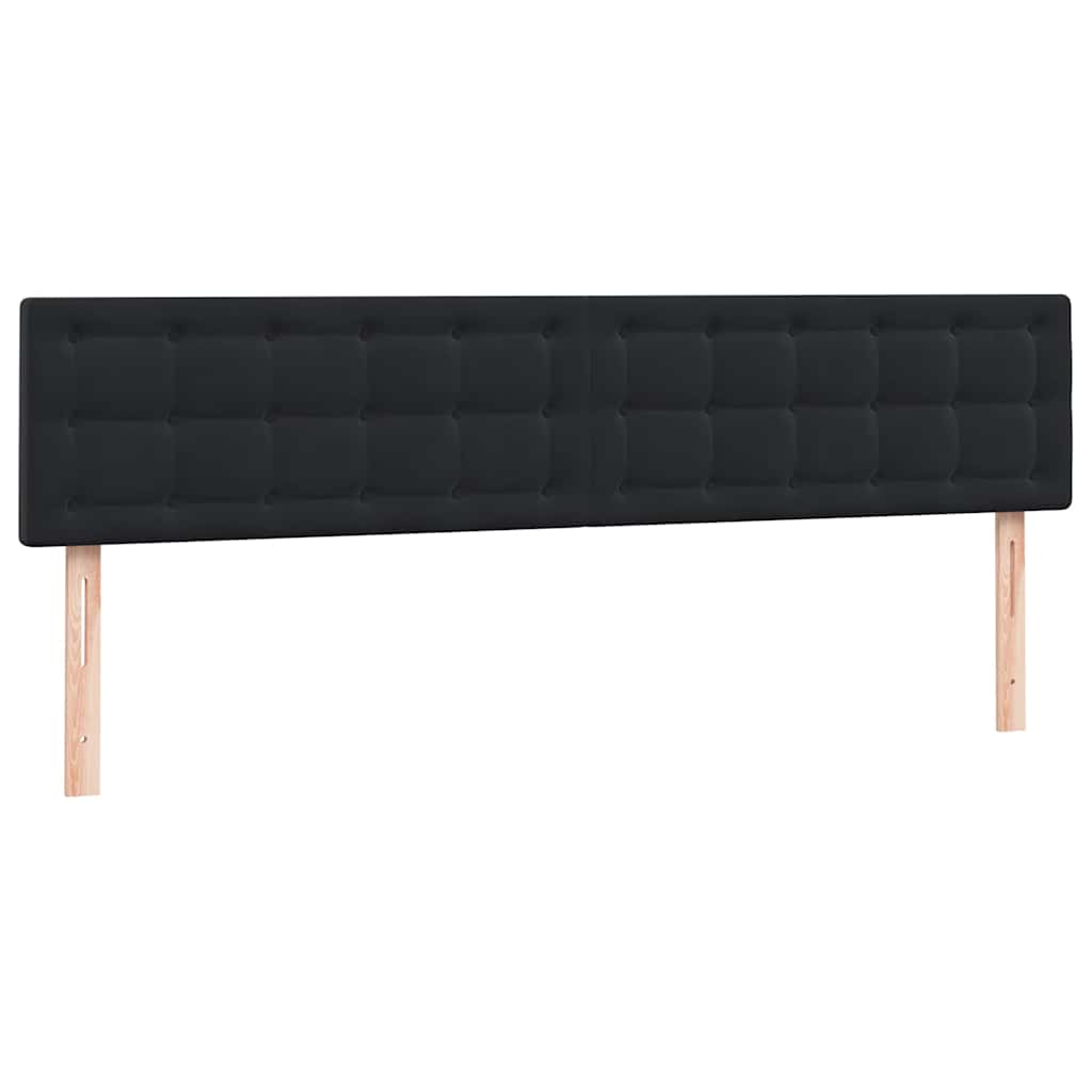 kontinentalseng med madras 200x220 cm fløjl sort