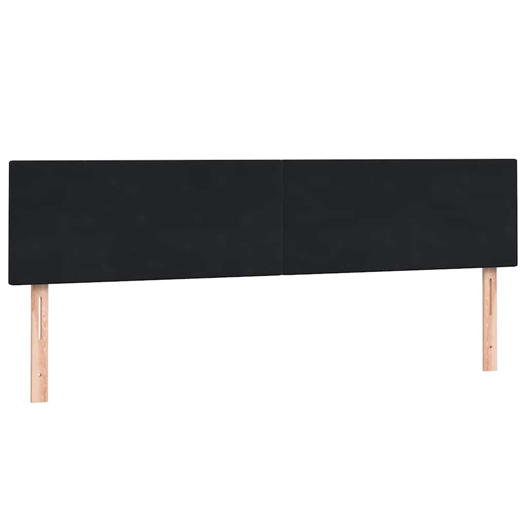 kontinentalseng med madrasser 200x220 cm fløjl sort
