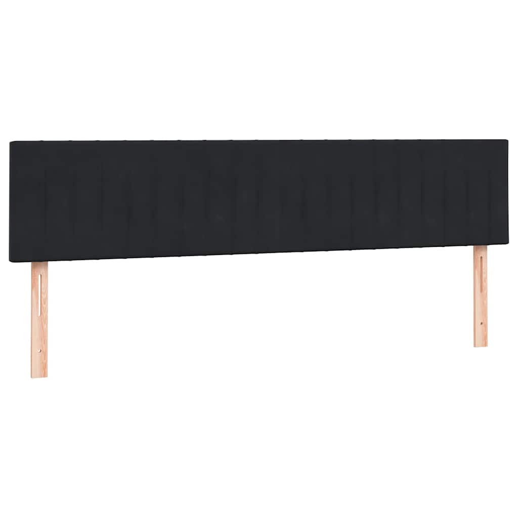 kontinentalseng med madras 200x220 cm fløjl sort