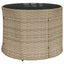 havesofa med bord og hynder halvrund polyrattan beige