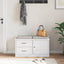 entrébænk SANDNES 87x40x50 cm massivt fyrretræ hvid