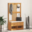 Hall træ SANDNES 87x40x159,5 cm massivt fyrretræ