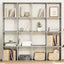 bogskab 137,5x29x137,5 cm konstrueret træ betongrå