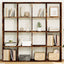 bogskab 137,5x29x137,5 cm konstrueret træ røget egetræ