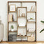 bogreol 102x29x143 cm konstrueret træ egetræsfarve