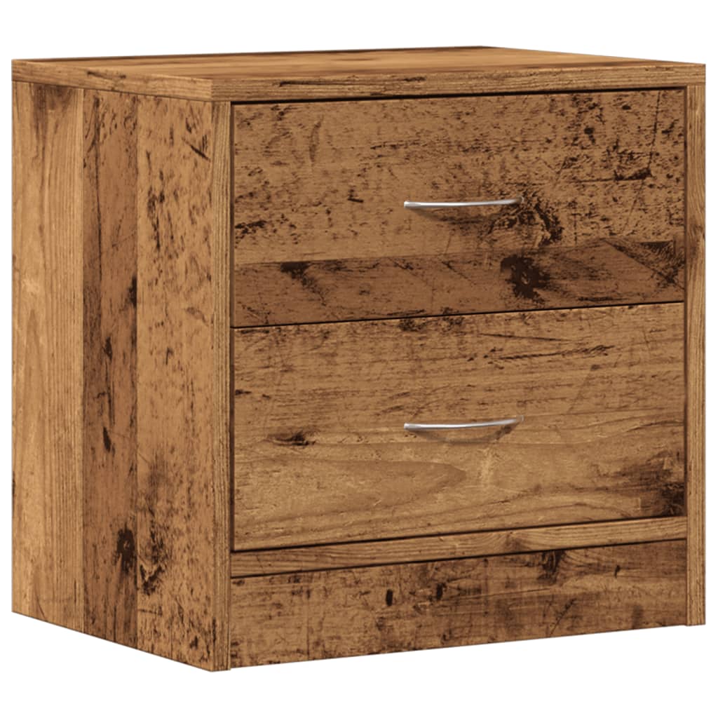 sengebord 40x30x40 cm konstrueret træ gammelt trælook