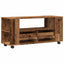 tv-bord med hjul 102x34,5x43 cm konstrueret træ antikt træ