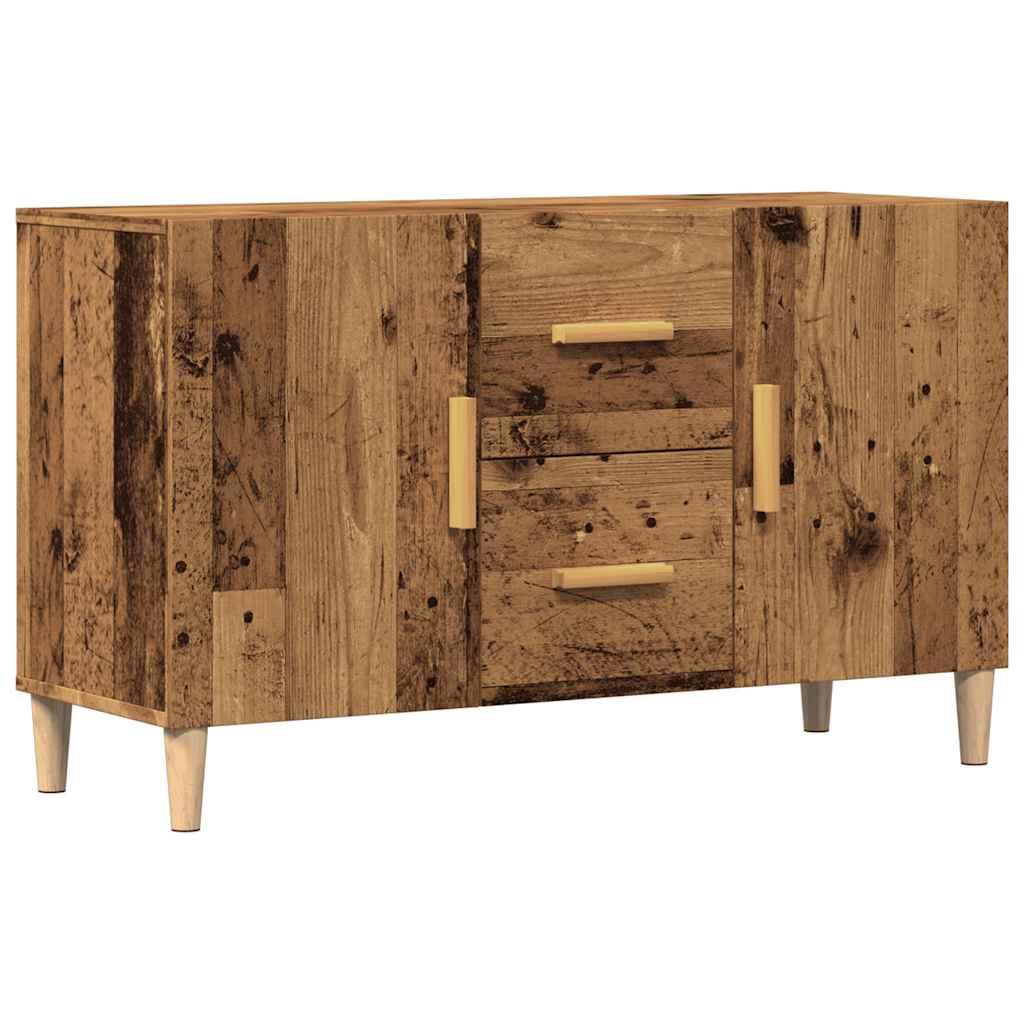 skænk 100x36x60 cm konstrueret træ gammelt træ-look
