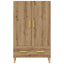 skab 70x31x115 cm konstrueret træ artisan egetræsfarve