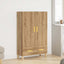 skab 70x31x115 cm konstrueret træ artisan egetræsfarve