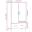 skab 70x31x115 cm konstrueret træ gammelt træ