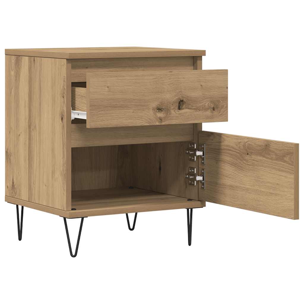 sengeborde 2 stk. 40x35x50 cm kunsteg