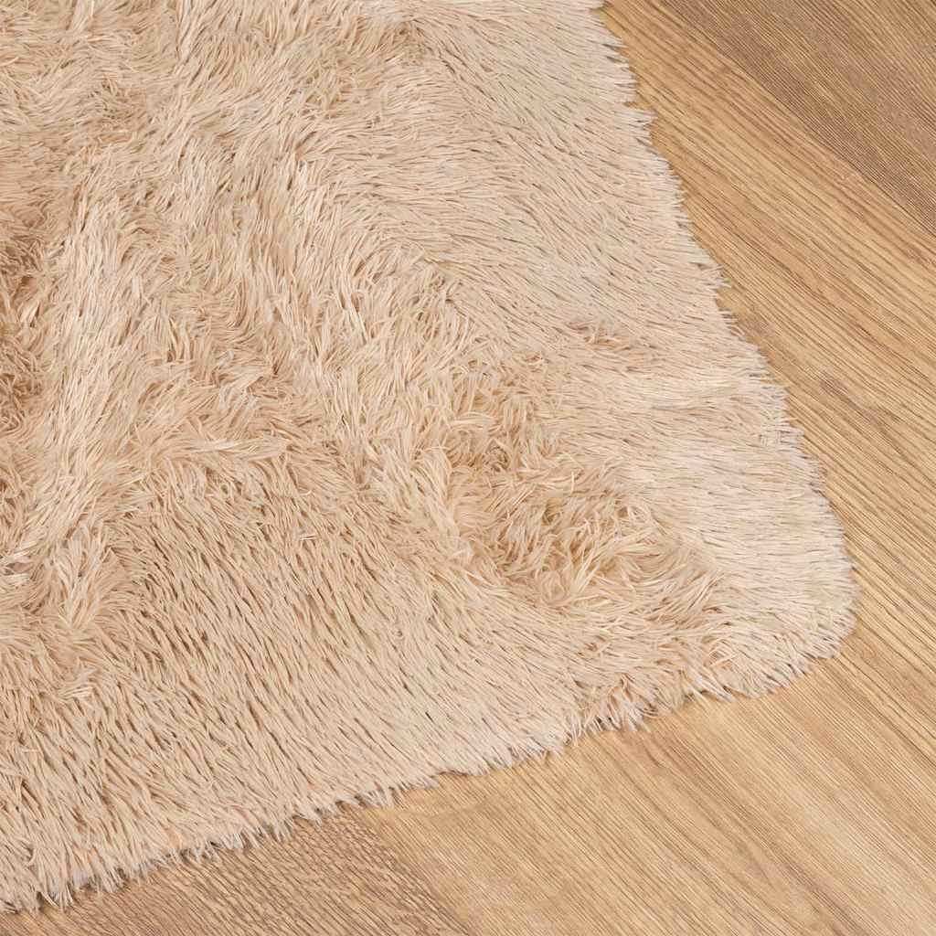 shaggy gulvtæppe NAVARRA 60x100 cm høje luv polyester beige